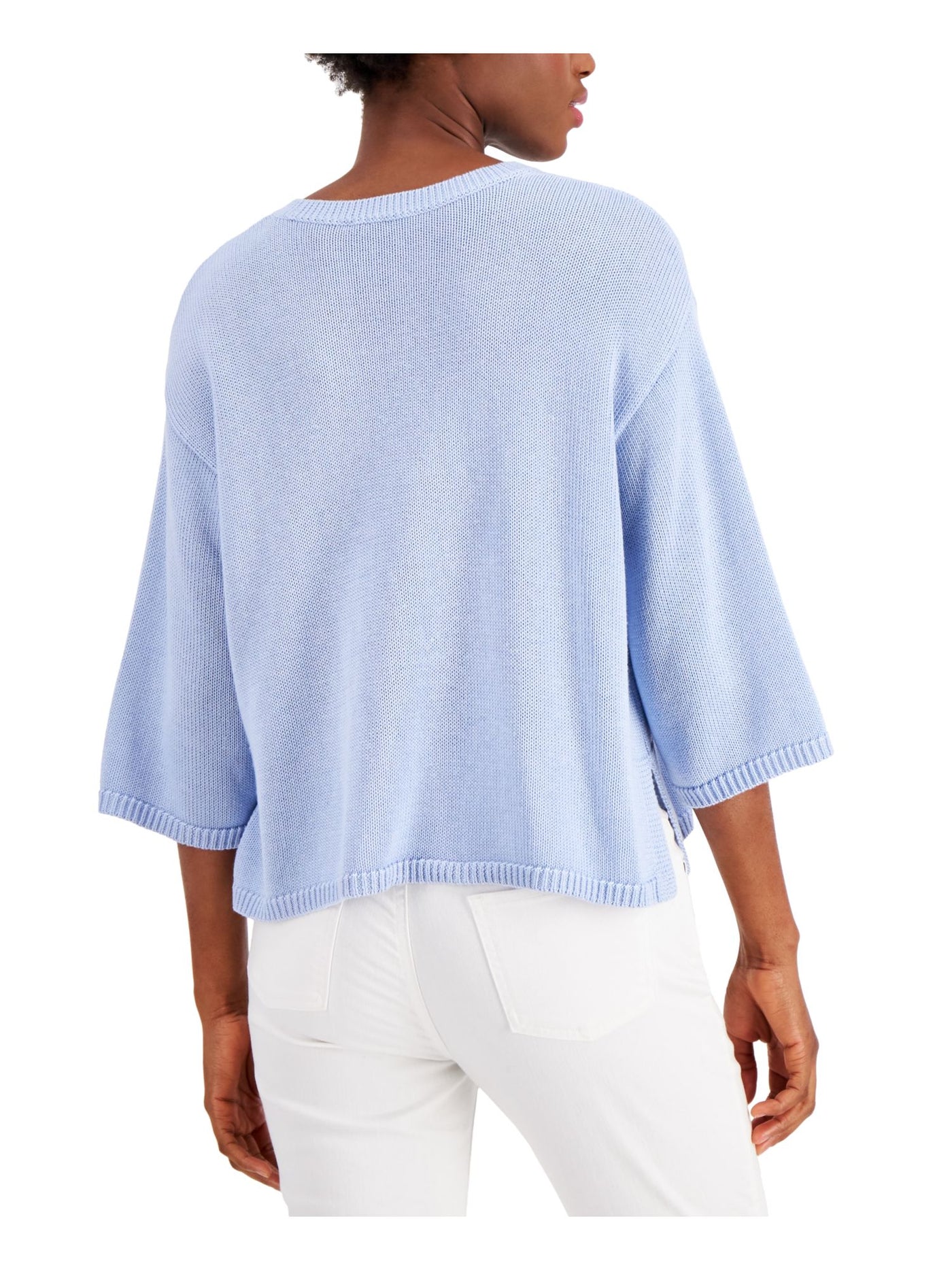 EILEEN FISHER Womens Light Blue Crew Neck Sweater XL