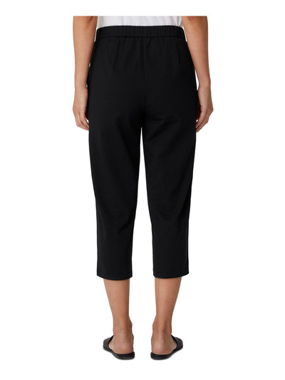 EILEEN FISHER Womens Black Zippered Pocketed Mid Rise Tapered Leg Capri Pants XS