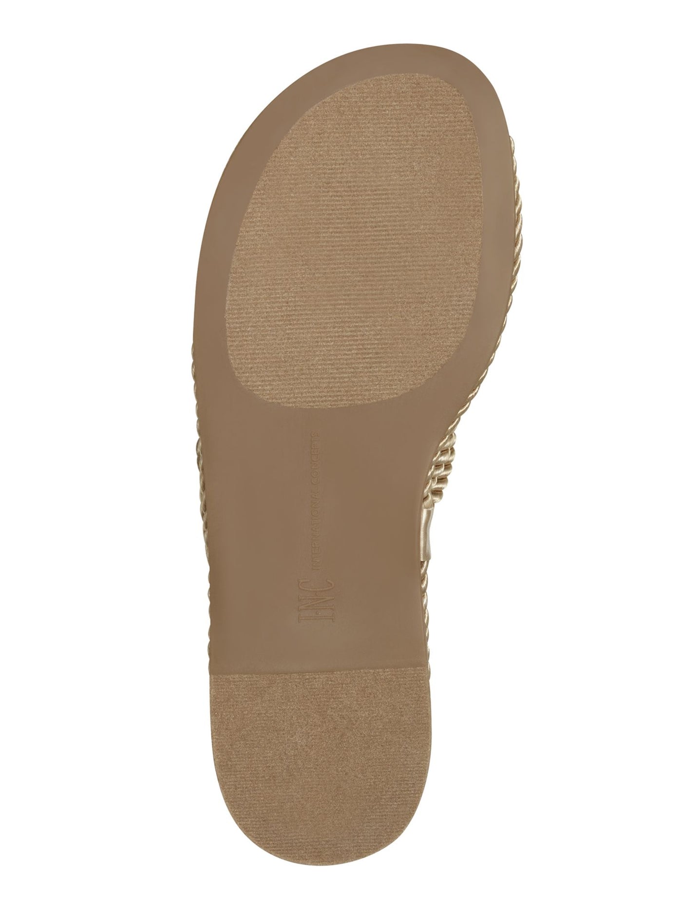 INC Womens Beige Rope Braiding Cushioned Maylee Round Toe Slip On Espadrille Shoes M
