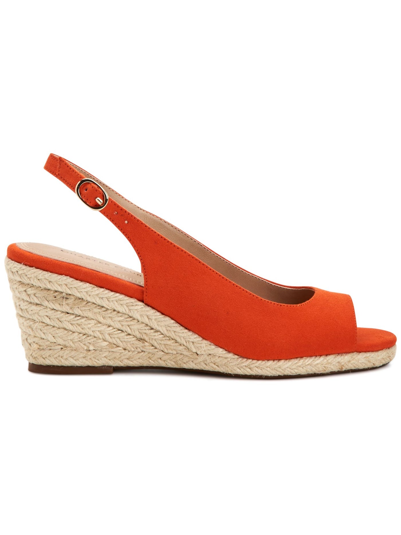 CHARTER CLUB Womens Orange Padded Ankle Strap Tamaare Round Toe Wedge Buckle Espadrille Shoes 5.5 M