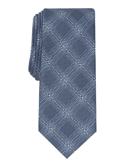 ALFANI Mens Blue Plaid Slim Neck Tie