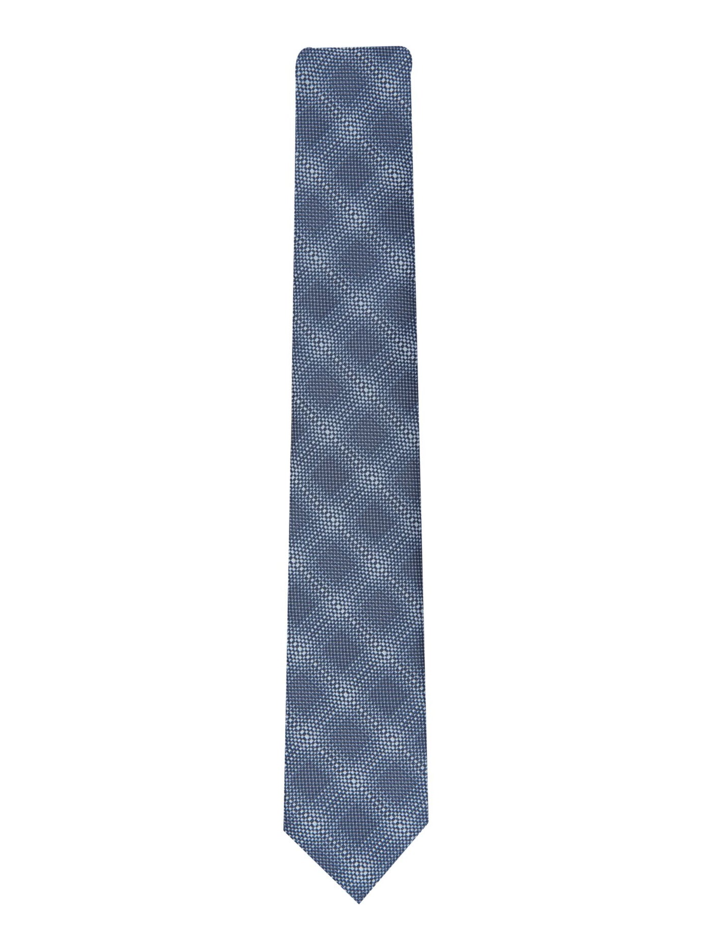 ALFANI Mens Blue Plaid Slim Neck Tie