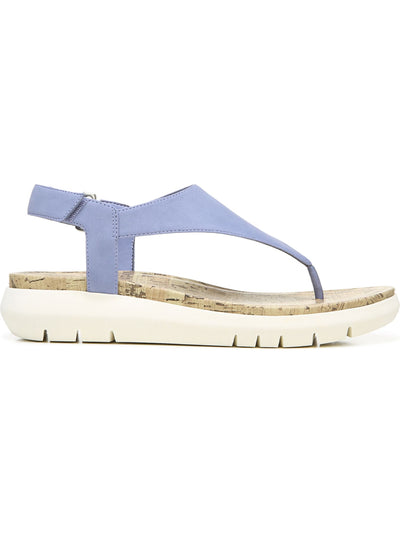 NATURALIZER Womens Light Purple Non-Slip Meghan Round Toe Wedge Thong Sandals 8.5 M