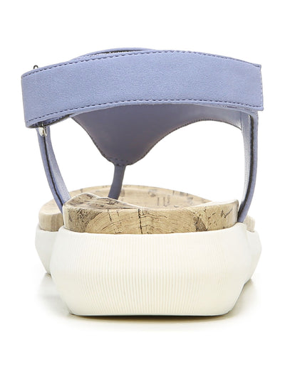 NATURALIZER Womens Light Purple Non-Slip Meghan Round Toe Wedge Thong Sandals 8.5 M