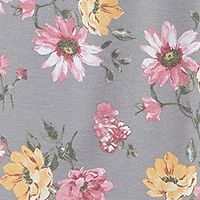 KINGSTON GREY Womens Floral Short Sleeve Mini Fit + Flare Dress