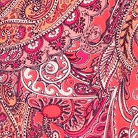 SIGNATURE BY ROBBIE BEE Womens Pink Printed Sleeveless Cowl Neck Midi Party Sheath Dress