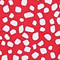 EMERALD SUNDAE Womens Red Stretch Smocked Adjustable Straps Printed Spaghetti Strap V Neck Short Party Fit + Flare Dress