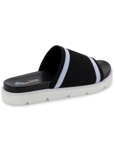 AQUA COLLEGE Womens Black Waterproof Katalina Round Toe Slide Sandals Shoes 7.5 M