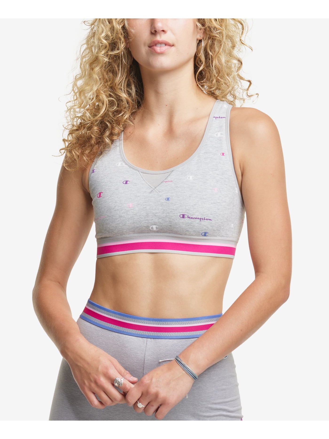 CHAMPION Intimates Gray Full Coverage Moderate Support Sports Bra S