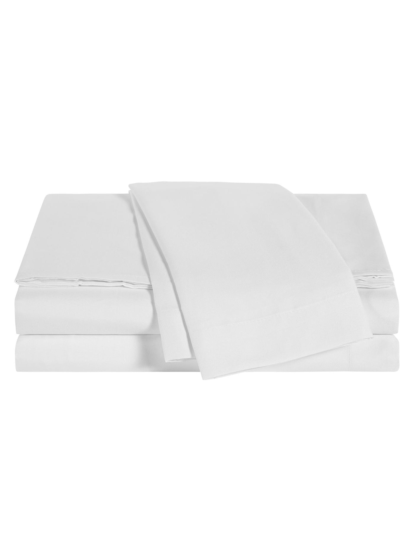 WELLBEING Ivory Solid 300 Thread Count KING Sheet Set