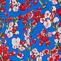 CRYSTAL DOLLS Womens Stretch Smocked Floral Short Sleeve Off Shoulder Maxi Hi-Lo Dress