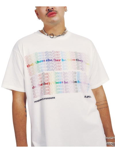 LEVI'S Mens White Graphic Oversized Fit T-Shirt XXL