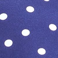 HARPER ROSE Womens Blue Zippered Pocketed Belted Polka Dot Sleeveless Point Collar Midi Wear To Work Shirt Dress