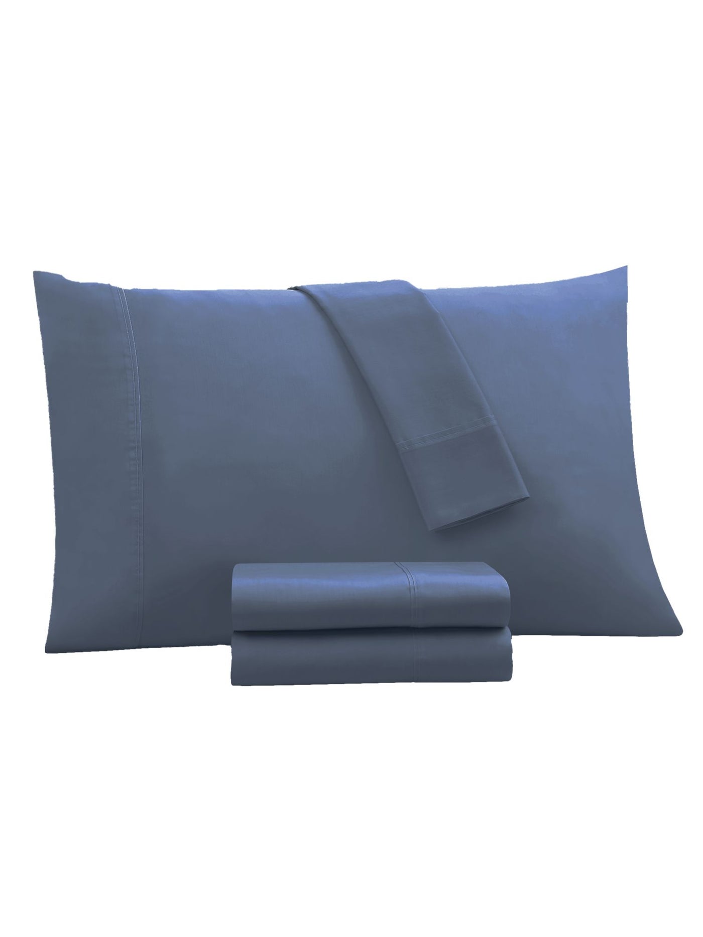 KENSINGSTON GARDEN Valencia Navy Solid 1000 Thread Count FULL Sheet Set