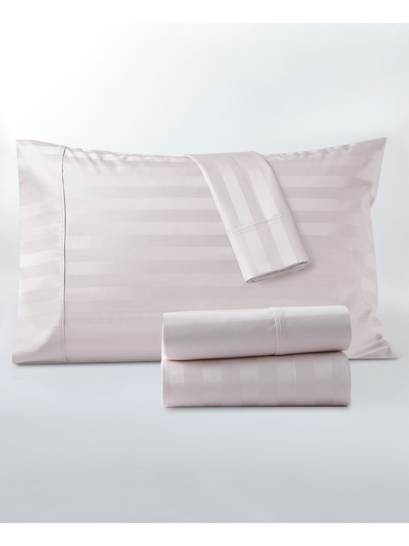 KENSINGSTON GARDEN Valencia Pink Striped 1000 Thread Count KING Sheet Set