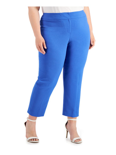 KASPER Womens Wear To Work Mid Rise Ankle Length Cropped Pants