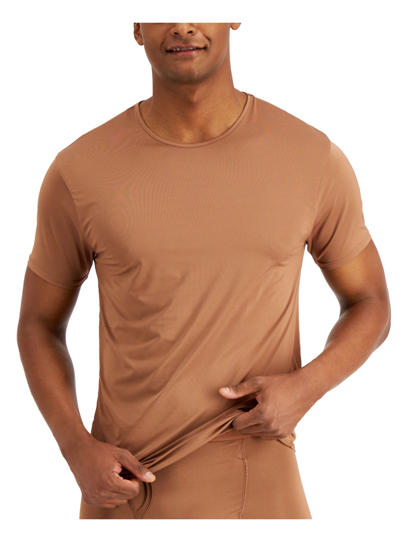 ALFATECH BY ALFANI Intimates Brown Air Mesh Quick-dry Base Layer Underwear M