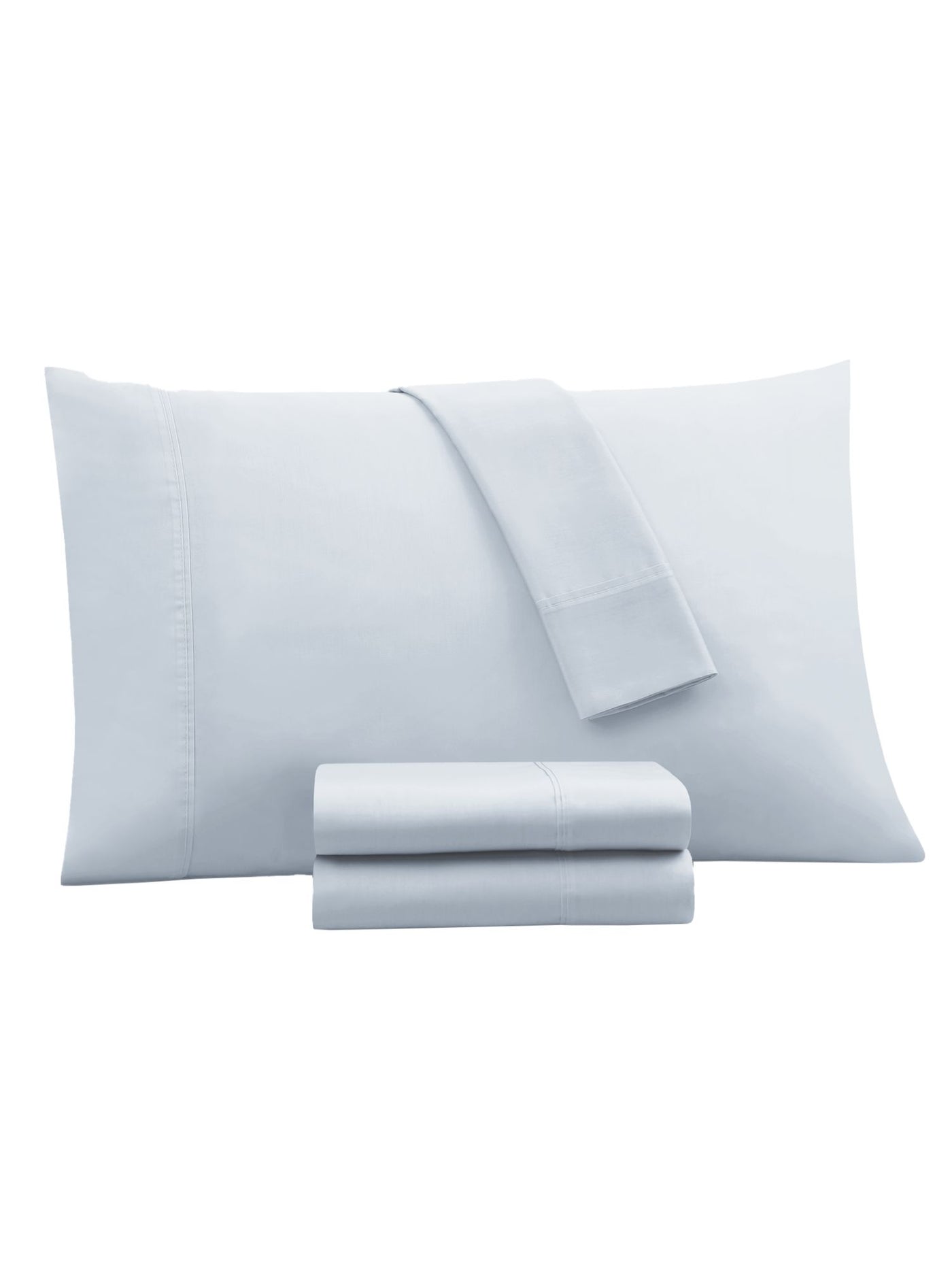 KENSINGSTON GARDEN Sienna Light Blue Solid KING Sheet Set