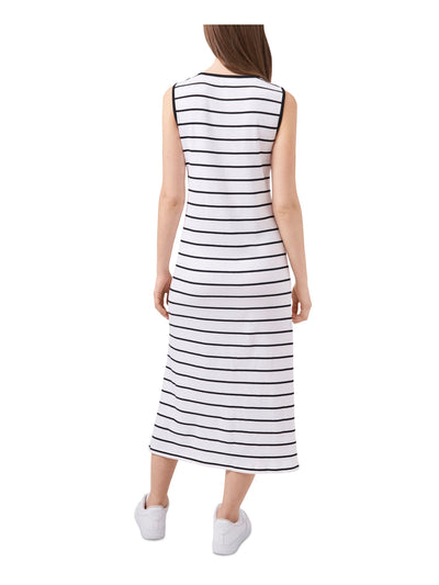 RILEY&RAE Womens Stretch Ribbed Unlined  Pullover Styling Sleeveless Crew Neck Midi Dress