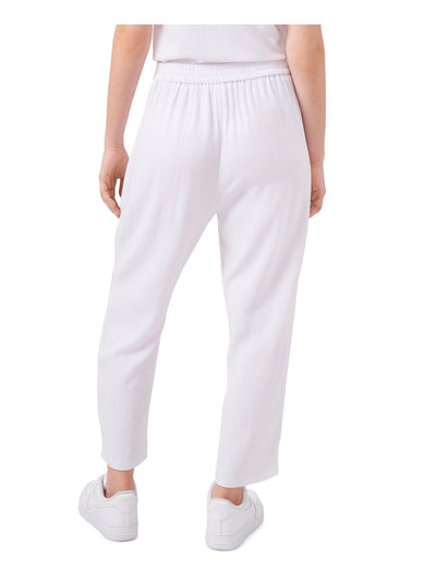 RILEY&RAE Womens White Pleated Tie Straight leg Pants M