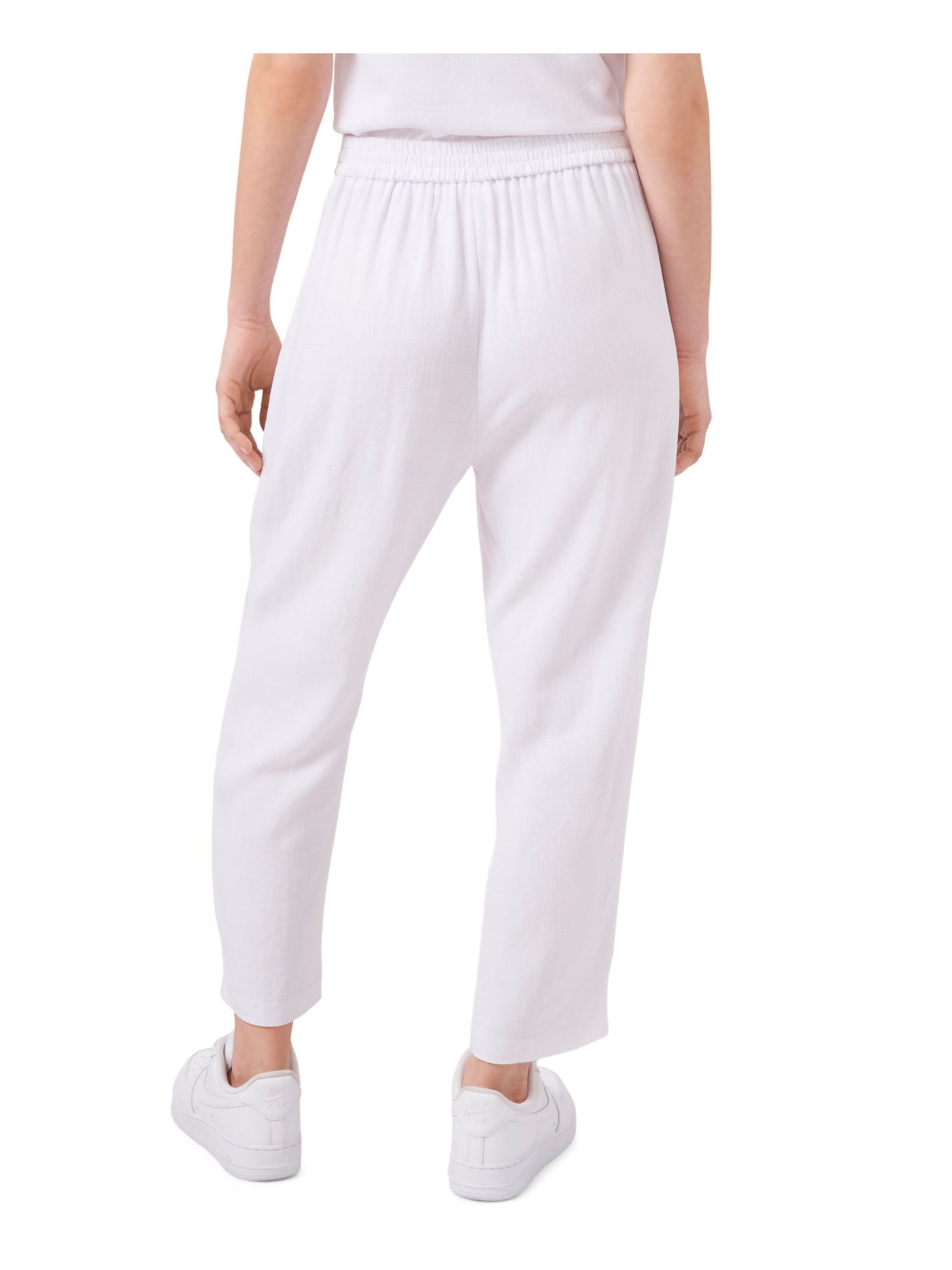 RILEY&RAE Womens White Pleated Tie Straight leg Pants S