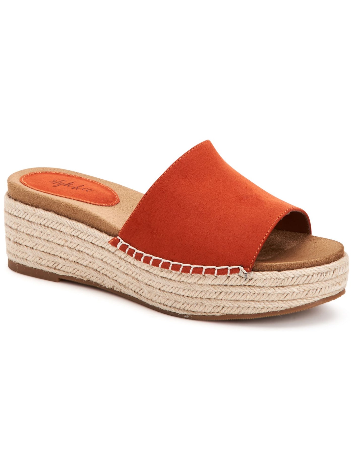 STYLE & COMPANY Womens Orange Gore Cushioned Keiraa Round Toe Platform Slip On Dress Espadrille Shoes 10 M