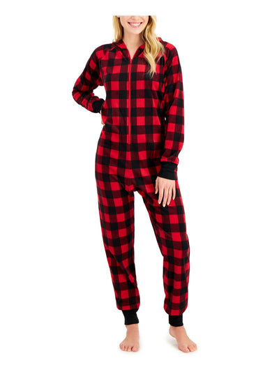 FAMILY PJs Intimates Red Fleece Plaid Jumper L