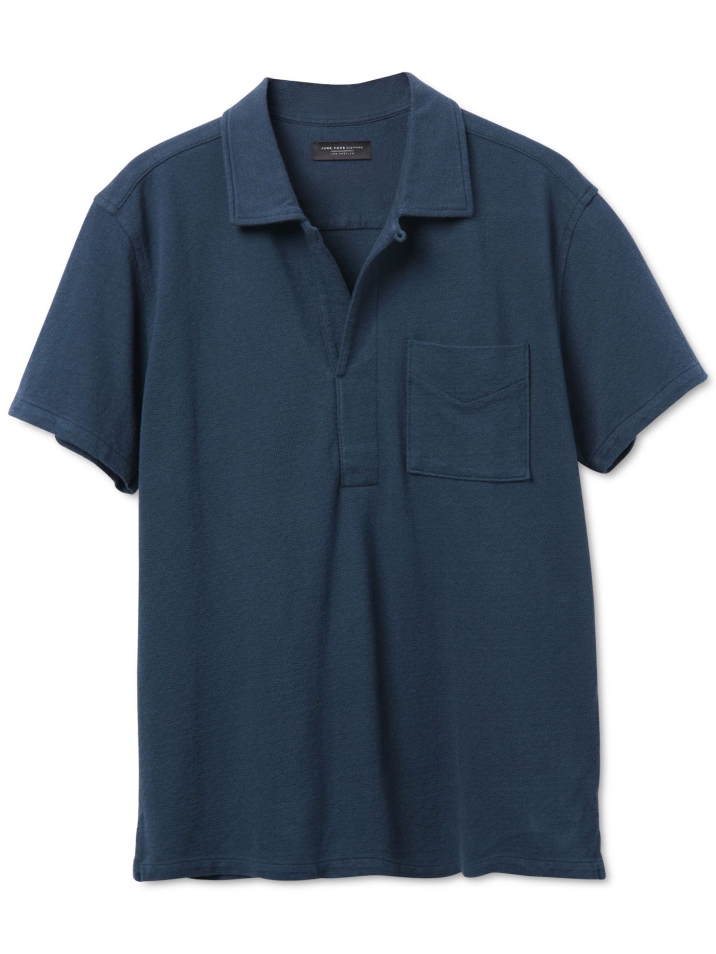 JUNK FOOD Mens Elliot Blue Short Sleeve Polo M