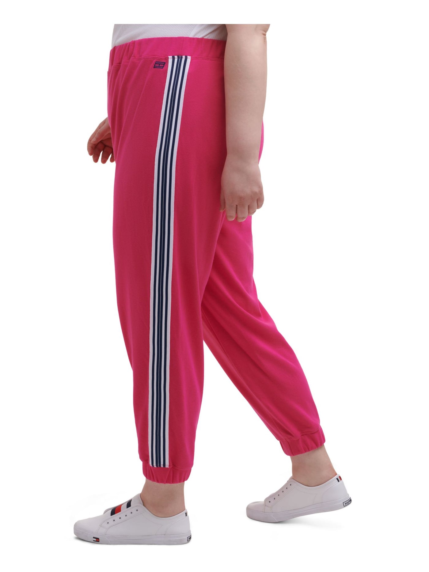 TOMMY HILFIGER SPORT Womens Pink Boyfriend Pants Plus 1X