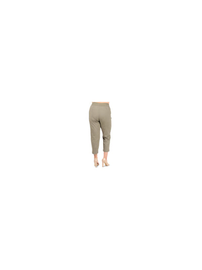 CELEBRITY PINK Womens Stretch Pocketed Zippered Inner Elastic Waistband Cropped Pants