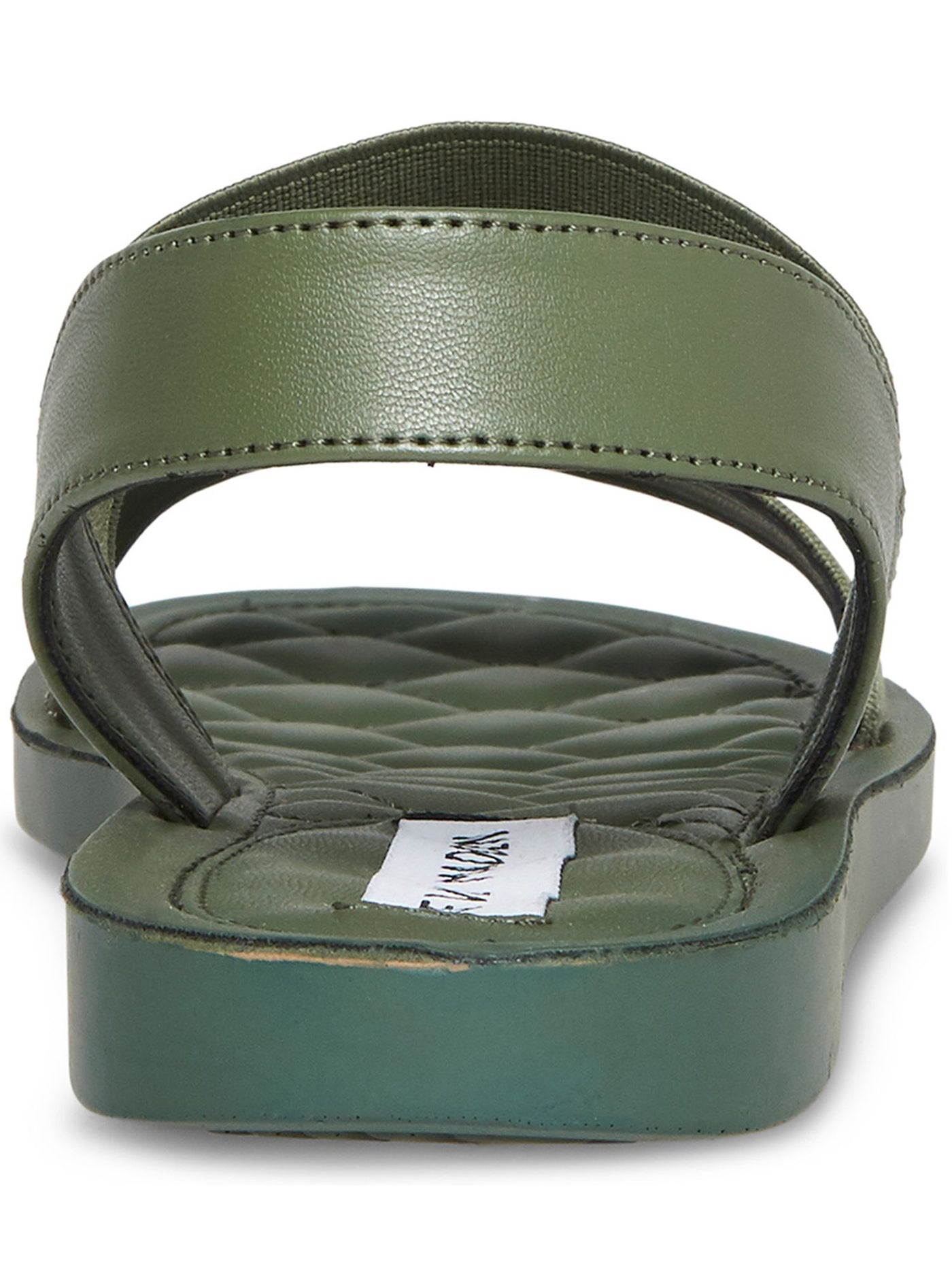 STEVE MADDEN Womens Green Stretch Strappy Randie Round Toe Slip On Slingback Sandal 5 M