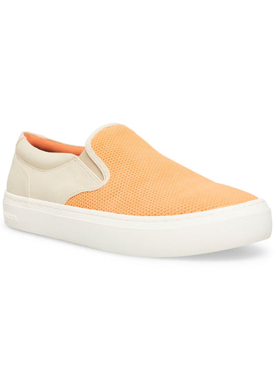 MADDEN Mens Orange Mixed Media Goring Padded M-alline Round Toe Platform Slip On Sneakers Shoes 9 M