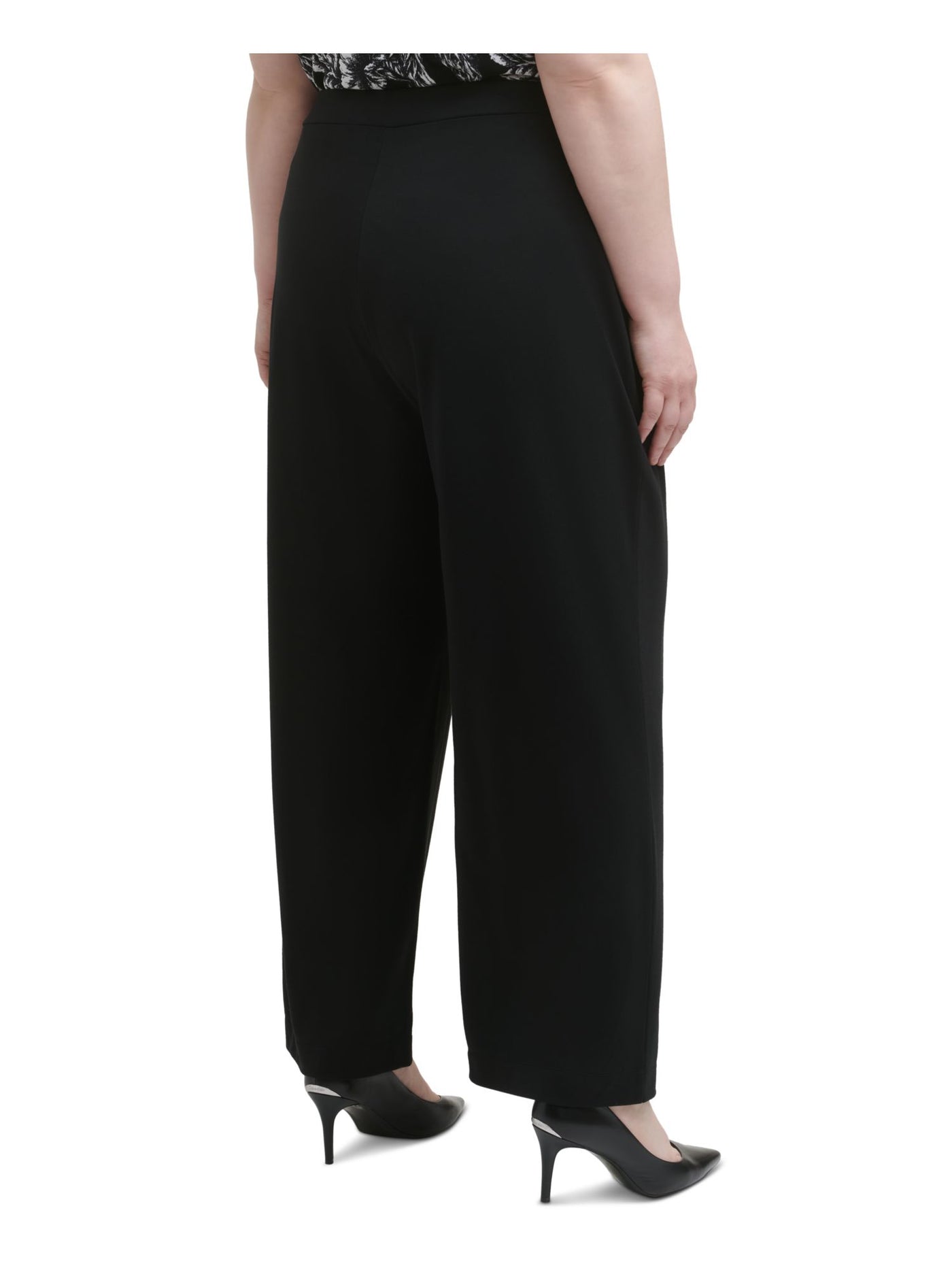 CALVIN KLEIN Womens Stretch Pocketed Pull-on Mid-rise Wear To Work Straight leg Pants