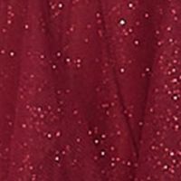 TEEZE ME Womens Burgundy Stretch Glitter Zippered Adjustable Straps Spaghetti Strap V Neck Mini Party Layered Dress