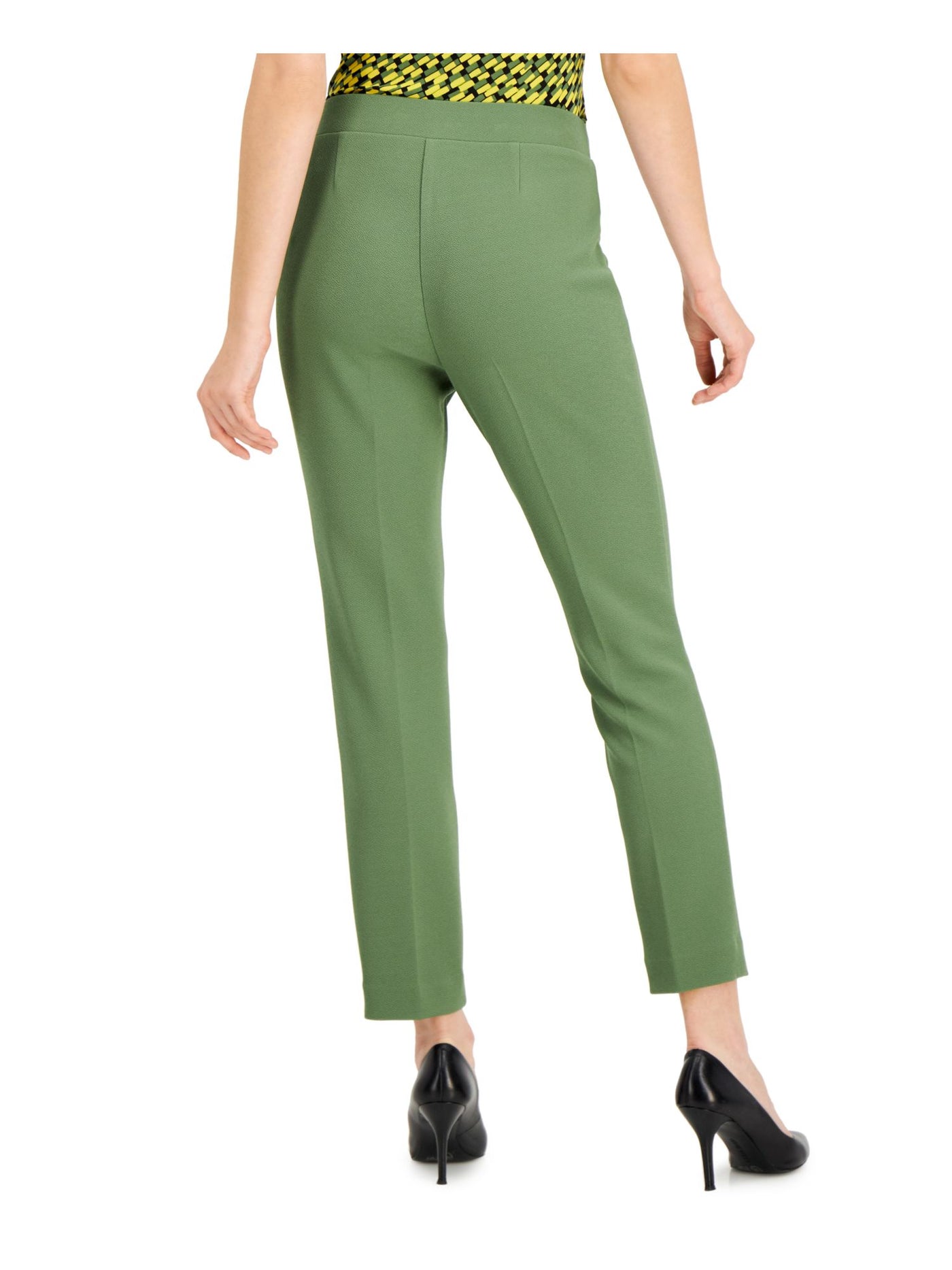 KASPER Womens Textured Slim Seersucker Wear To Work Straight leg Pants