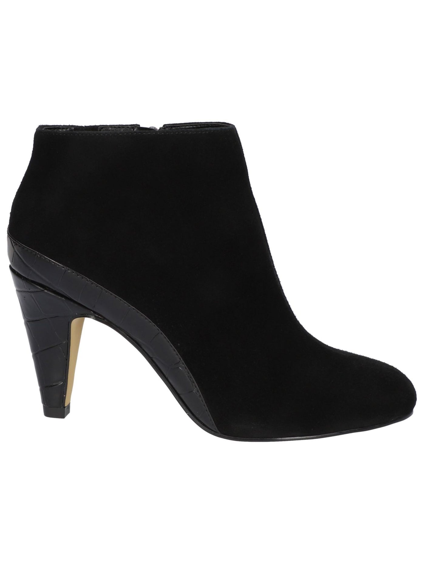 BELLA VITA Womens Black Comfort Brennan Round Toe Cone Heel Zip-Up Leather Dress Boots 10 M