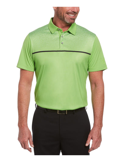 HYBRID APPAREL Mens Green Printed Stretch Polo XL