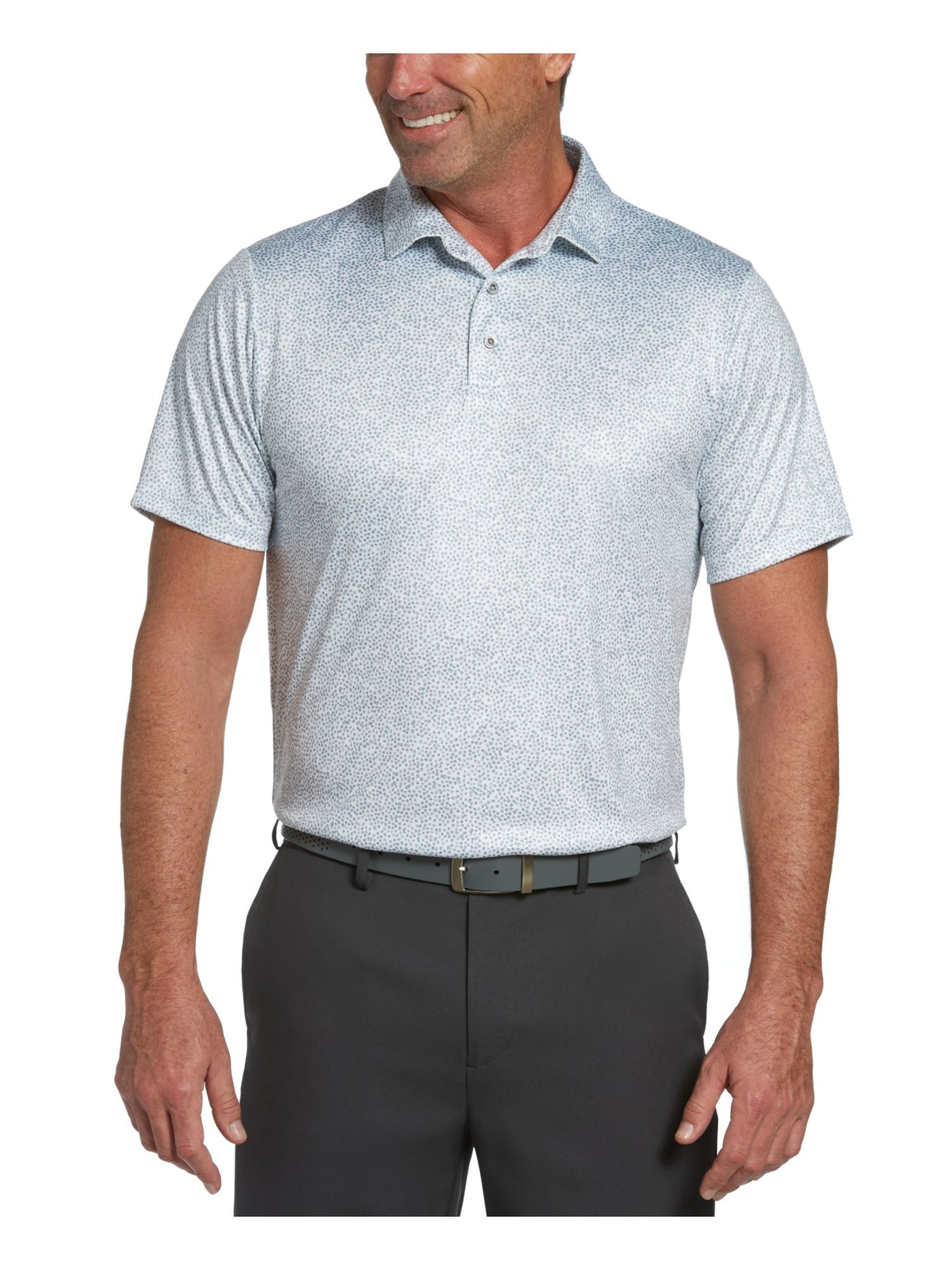 HYBRID APPAREL Mens White Printed Stretch Polo XL Tall