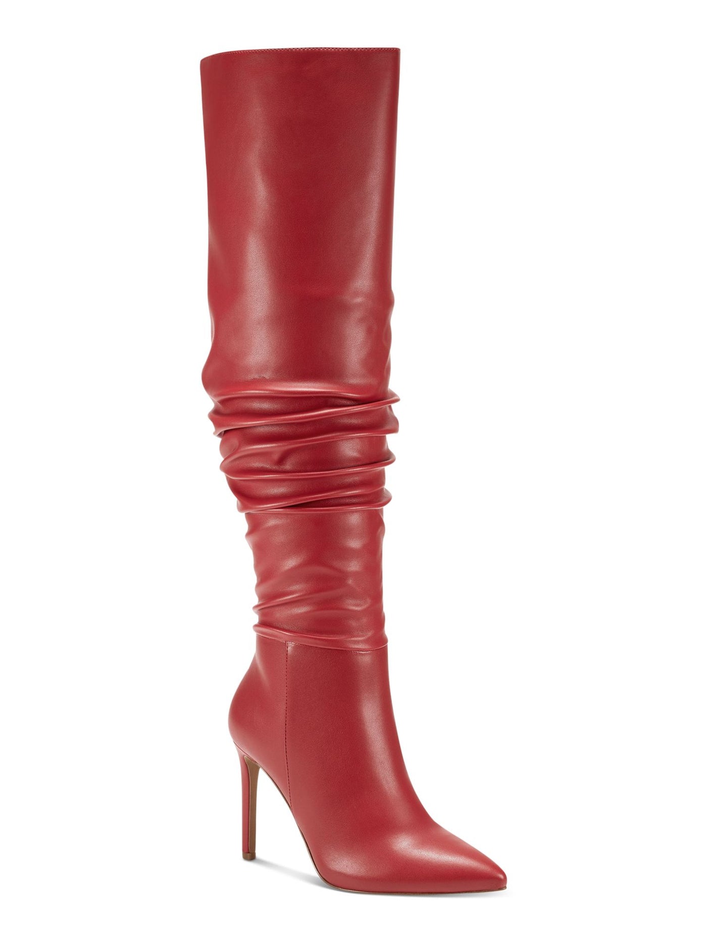 INC Womens Red Cushioned Iyonna Pointed Toe Stiletto Zip-Up Dress Boots 8 M