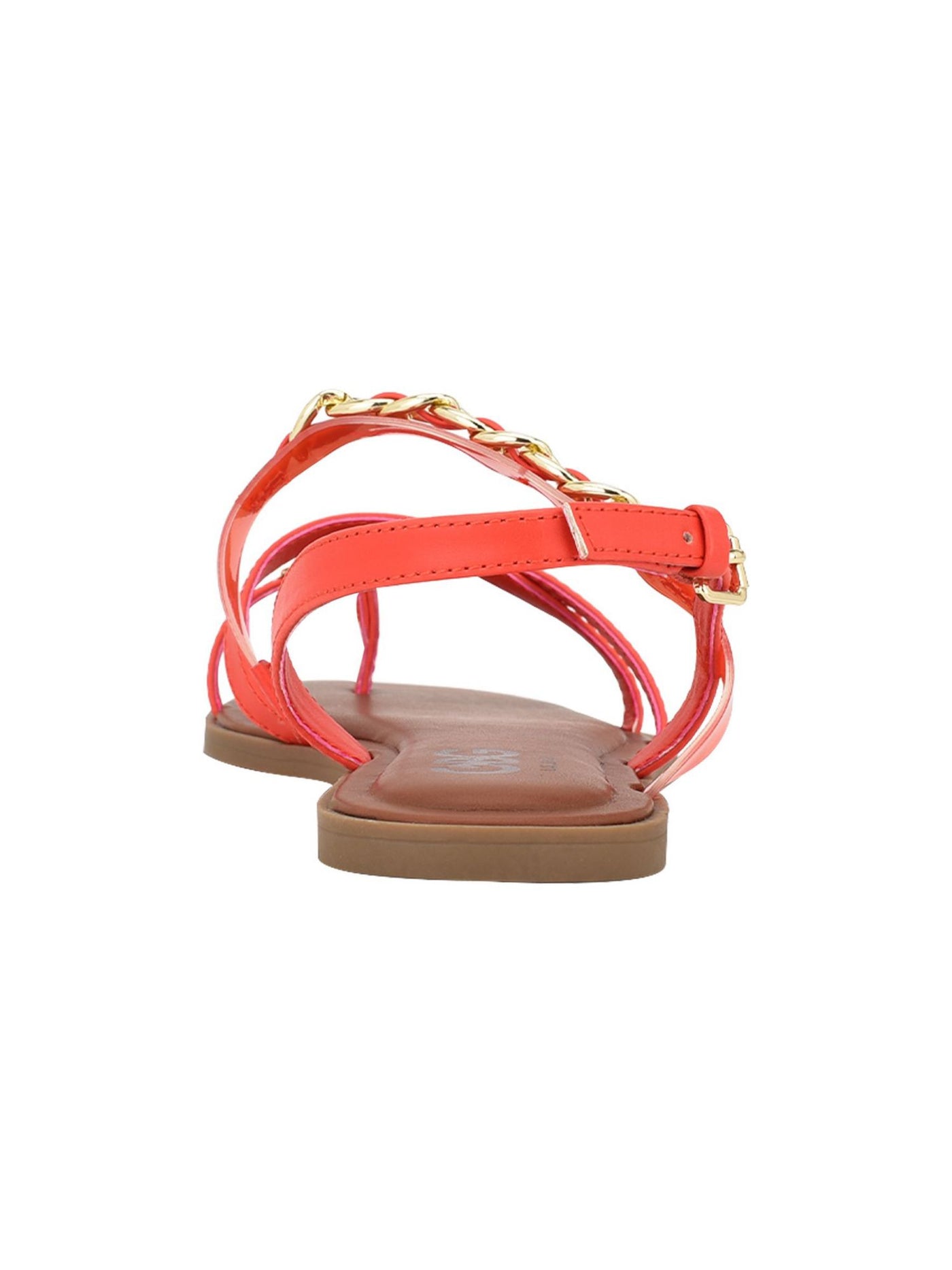 GBG LOS ANGELES Womens Coral Chain Strappy Resia Round Toe Buckle Thong Sandals Shoes 6.5 M