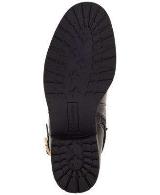 GIANI BERNINI Womens Black Buckle Accent Cushioned Brennin Round Toe Block Heel Zip-Up Booties M