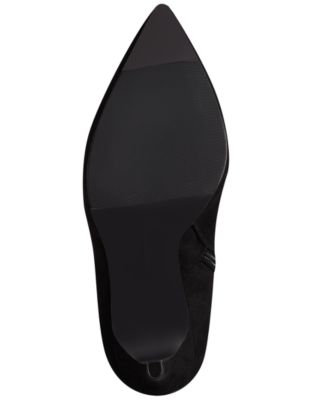 INC Womens Black Wide Calf Rajel Pointy Toe Stiletto Zip-Up Dress Heeled Boots M