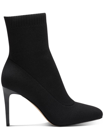 INC Womens Black Knit Sock Styling Padded Vidalia Square Toe Stiletto Dress Booties 5.5 M