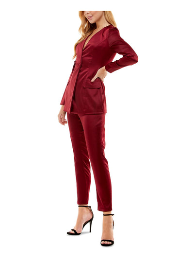 CITY STUDIO Womens Maroon Party Jacket 11