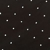 JUMP APPAREL Womens Black Zippered Lined Sheer Mesh Padded Darted Polka Dot Long Sleeve Mock Neck Above The Knee Party Sheath Dress