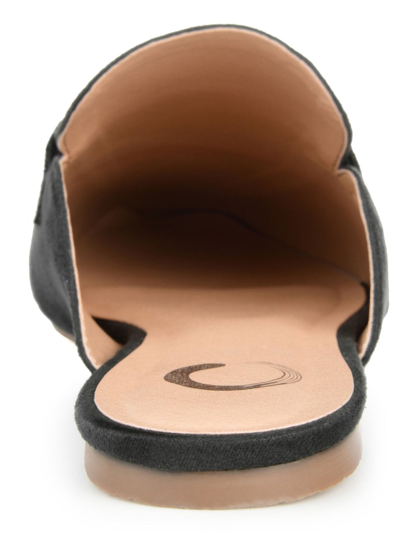 JOURNEE COLLECTION Womens Black Hardware At Vap Padded Ameena Square Toe Slip On Mules 6 M