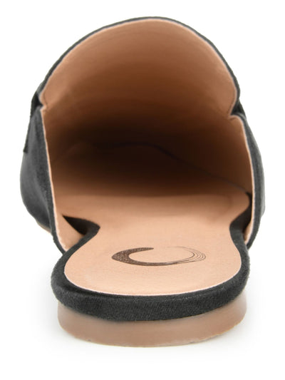JOURNEE COLLECTION Womens Black Hardware At Vap Padded Ameena Square Toe Slip On Mules 6 M