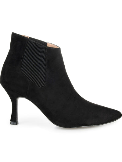 JOURNEE COLLECTION Womens Black Goring Padded Elitta Pointed Toe Flare Dress Chelsea Boot 11 M