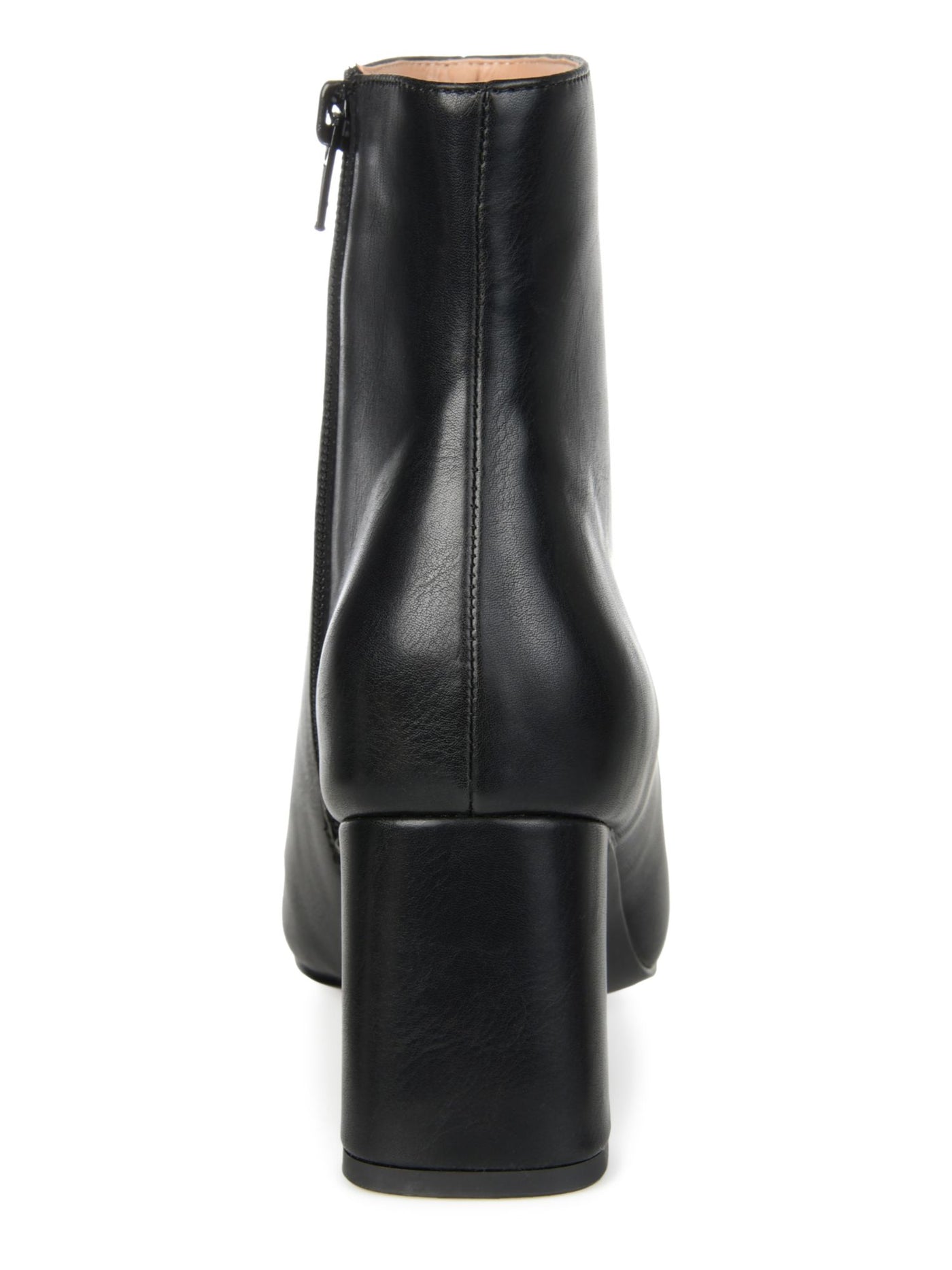 JOURNEE COLLECTION Womens Black Cushioned Comfort Haylinn Square Toe Block Heel Zip-Up Booties 10