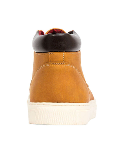 DEER STAGS Mens Beige Cushioned Removable Insole Warren Round Toe Platform Lace-Up Boots Shoes 13 M